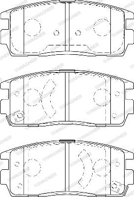 Wagner WBP24498A - Тормозные колодки, дисковые, комплект www.autospares.lv