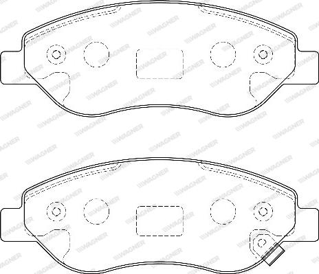 Wagner WBP24550A - Тормозные колодки, дисковые, комплект www.autospares.lv