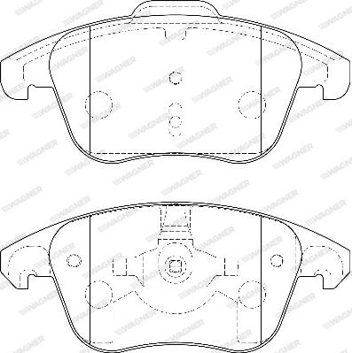 Wagner WBP24557A - Тормозные колодки, дисковые, комплект www.autospares.lv