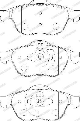 Wagner WBP24536A - Тормозные колодки, дисковые, комплект www.autospares.lv