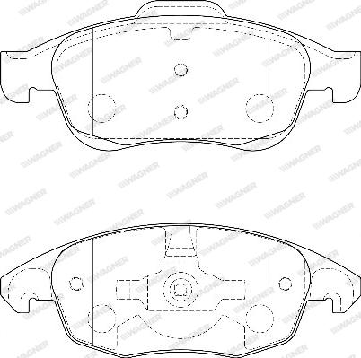 Wagner WBP24538A - Bremžu uzliku kompl., Disku bremzes www.autospares.lv