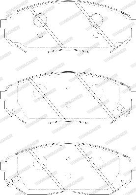 Wagner WBP24092A - Bremžu uzliku kompl., Disku bremzes www.autospares.lv