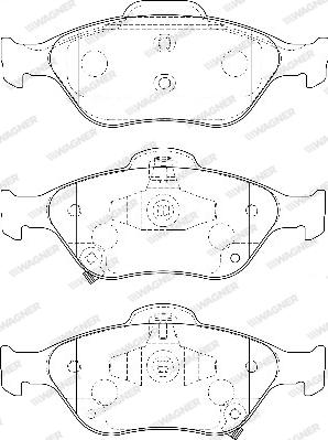 Wagner WBP24022A - Bremžu uzliku kompl., Disku bremzes www.autospares.lv