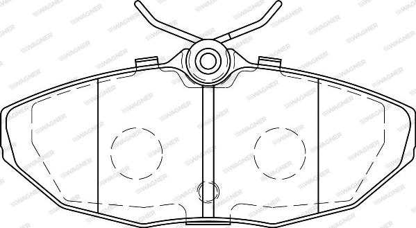 Wagner WBP24190A - Тормозные колодки, дисковые, комплект www.autospares.lv