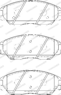 Wagner WBP24167A - Тормозные колодки, дисковые, комплект www.autospares.lv