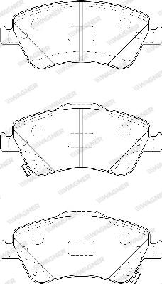 Wagner WBP24122A - Brake Pad Set, disc brake www.autospares.lv