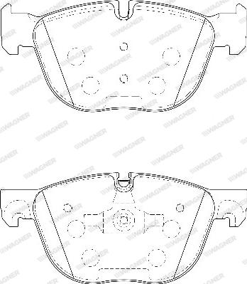 Wagner WBP24170A - Тормозные колодки, дисковые, комплект www.autospares.lv