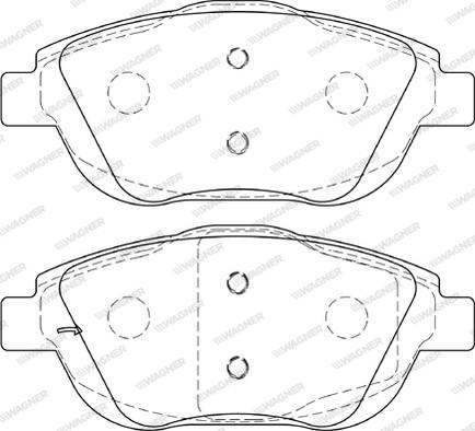 Wagner WBP24883A - Тормозные колодки, дисковые, комплект www.autospares.lv