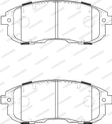 Wagner WBP24280A - Тормозные колодки, дисковые, комплект www.autospares.lv