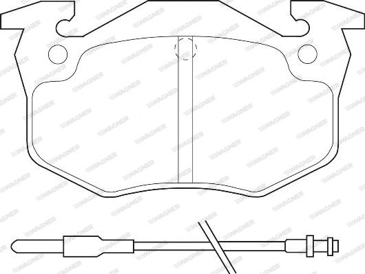 Wagner WBP20973A - Тормозные колодки, дисковые, комплект www.autospares.lv