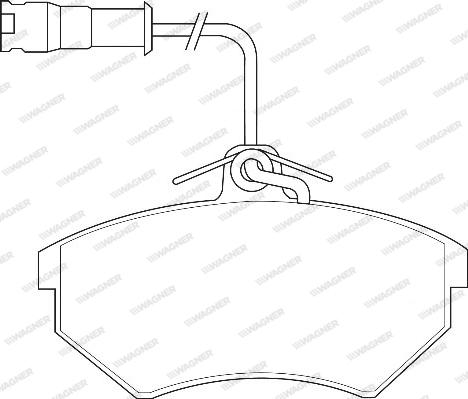 Wagner WBP20669A - Тормозные колодки, дисковые, комплект www.autospares.lv