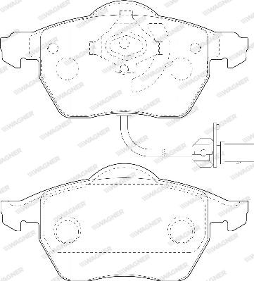 Wagner WBP20676A - Bremžu uzliku kompl., Disku bremzes www.autospares.lv