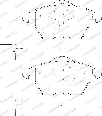 Wagner WBP20676B - Тормозные колодки, дисковые, комплект www.autospares.lv