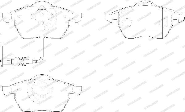 Wagner WBP20676C - Тормозные колодки, дисковые, комплект www.autospares.lv