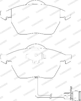 Wagner WBP20676D - Тормозные колодки, дисковые, комплект www.autospares.lv