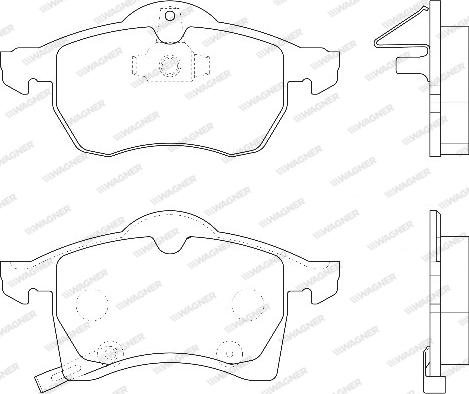 Wagner WBP21991A - Тормозные колодки, дисковые, комплект www.autospares.lv