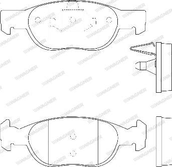 Wagner WBP21930A - Тормозные колодки, дисковые, комплект www.autospares.lv