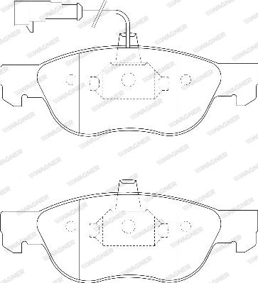 Wagner WBP21927A - Bremžu uzliku kompl., Disku bremzes www.autospares.lv