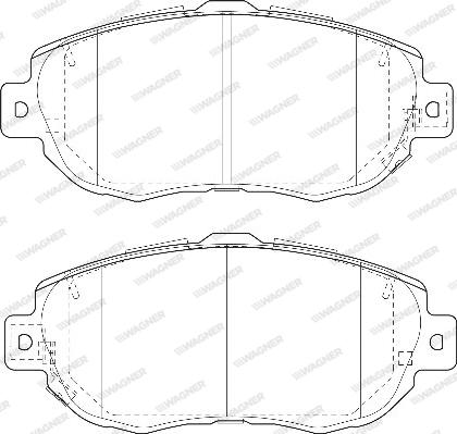 Wagner WBP21490A - Тормозные колодки, дисковые, комплект www.autospares.lv