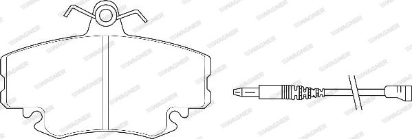 Wagner WBP21463A - Bremžu uzliku kompl., Disku bremzes www.autospares.lv