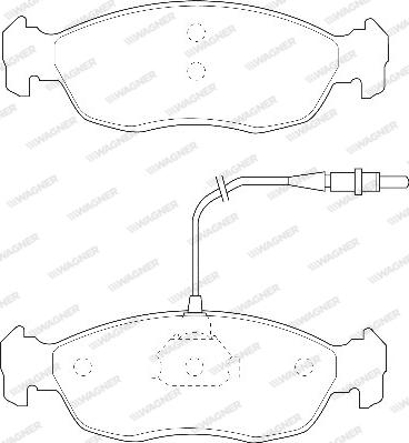 Wagner WBP21430B - Тормозные колодки, дисковые, комплект www.autospares.lv