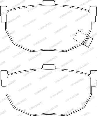 Wagner WBP21553A - Тормозные колодки, дисковые, комплект www.autospares.lv