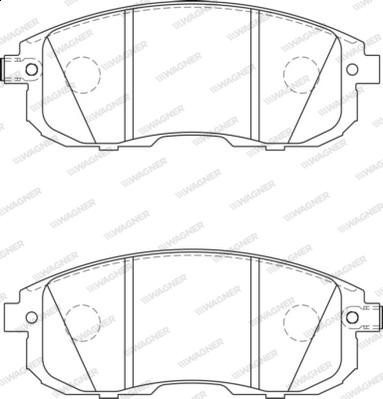 Wagner WBP21561A - Тормозные колодки, дисковые, комплект www.autospares.lv