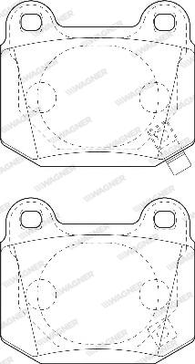 Wagner WBP21580A - Brake Pad Set, disc brake www.autospares.lv