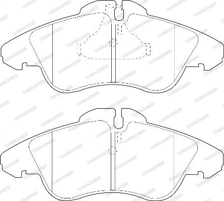 Wagner WBP21576A - Тормозные колодки, дисковые, комплект www.autospares.lv