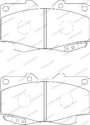 Wagner WBP21680A - Brake Pad Set, disc brake www.autospares.lv