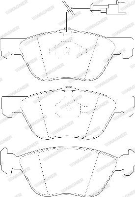 Wagner WBP21636A - Brake Pad Set, disc brake www.autospares.lv