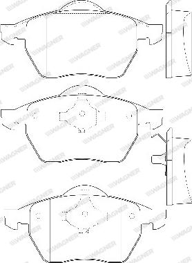 Wagner WBP21624A - Тормозные колодки, дисковые, комплект www.autospares.lv