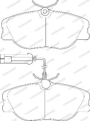 Wagner WBP21147A - Тормозные колодки, дисковые, комплект www.autospares.lv