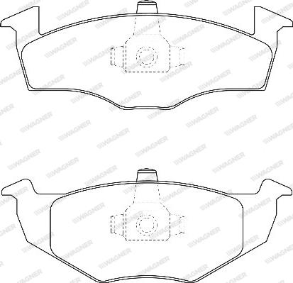 Wagner WBP21866B - Тормозные колодки, дисковые, комплект www.autospares.lv