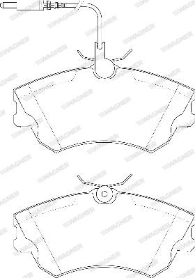 Wagner WBP21888A - Тормозные колодки, дисковые, комплект www.autospares.lv