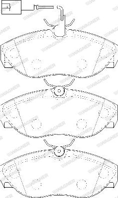 Wagner WBP21797B - Brake Pad Set, disc brake www.autospares.lv