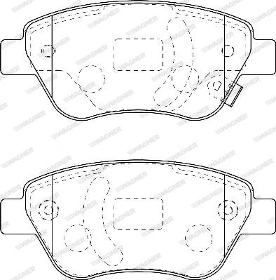 Wagner WBP23982A - Тормозные колодки, дисковые, комплект www.autospares.lv