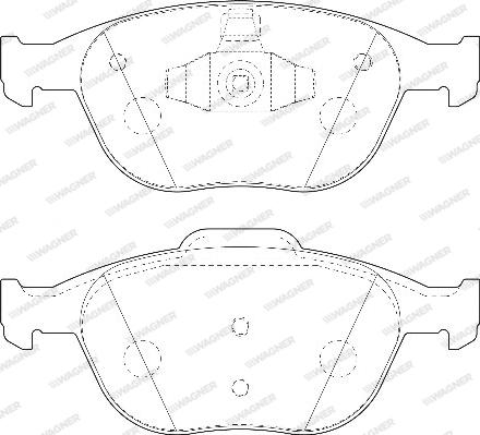 Wagner WBP23440A - Тормозные колодки, дисковые, комплект www.autospares.lv