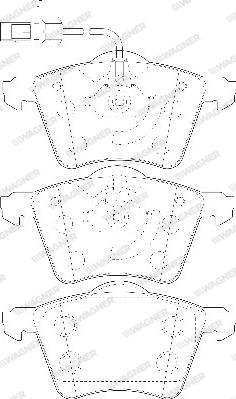 Wagner WBP23418A - Тормозные колодки, дисковые, комплект www.autospares.lv