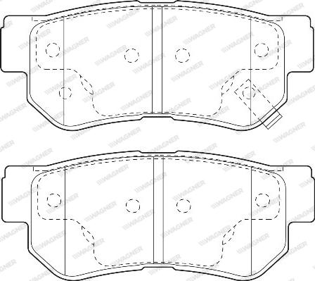 Wagner WBP23543A - Brake Pad Set, disc brake www.autospares.lv