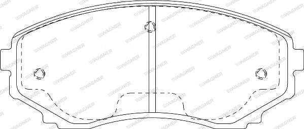 Wagner WBP23515A - Тормозные колодки, дисковые, комплект www.autospares.lv