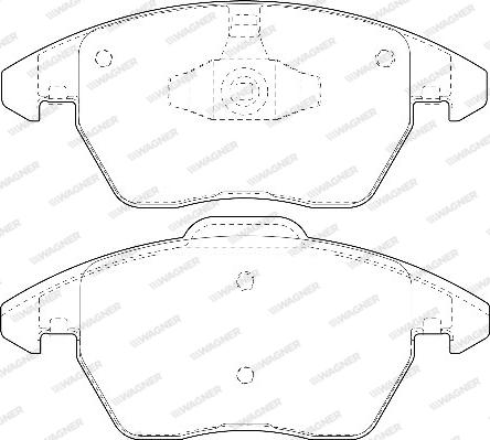 Wagner WBP23589A - Тормозные колодки, дисковые, комплект www.autospares.lv