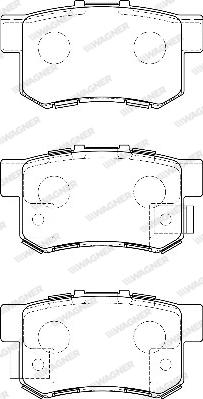 Wagner WBP23652A - Тормозные колодки, дисковые, комплект www.autospares.lv