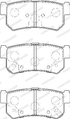 Wagner WBP23673A - Тормозные колодки, дисковые, комплект www.autospares.lv