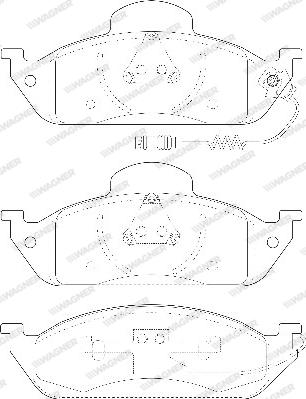 Wagner WBP23193A - Bremžu uzliku kompl., Disku bremzes www.autospares.lv