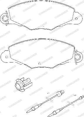 Wagner WBP23135A - Bremžu uzliku kompl., Disku bremzes www.autospares.lv