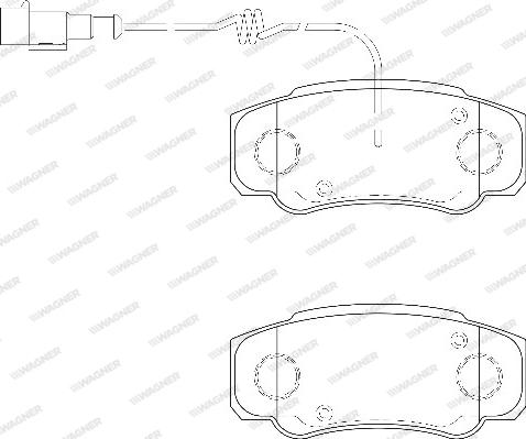 Wagner WBP23860A - Brake Pad Set, disc brake www.autospares.lv