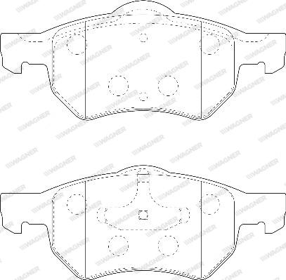 Wagner WBP23807A - Тормозные колодки, дисковые, комплект www.autospares.lv