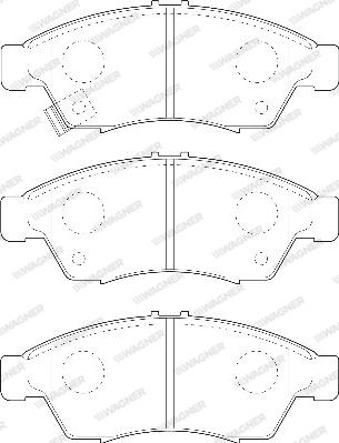 Wagner WBP23817A - Тормозные колодки, дисковые, комплект www.autospares.lv