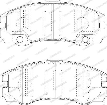 Wagner WBP23250A - Bremžu uzliku kompl., Disku bremzes www.autospares.lv